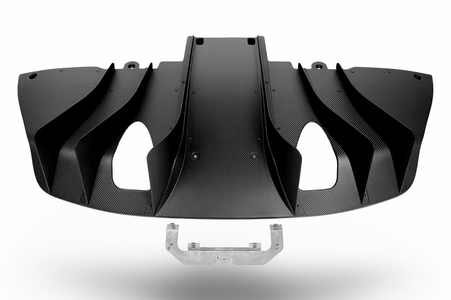 Silver Rocket Rear Diffuser Carbon Fiber Porsche 718 GT4RS