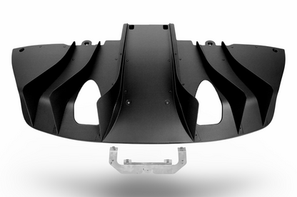 Silver Rocket Rear Diffuser Carbon Fiber Porsche 718 GT4RS